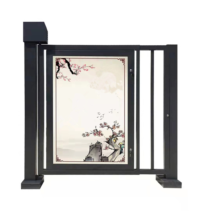 Secure Access Control: Our revolving advertising gate with manually adjustable swing access control and widened aisle – the revolving gate swing door – provides a secure entrance and exit point for your facility, ideal for high-traffic areas.