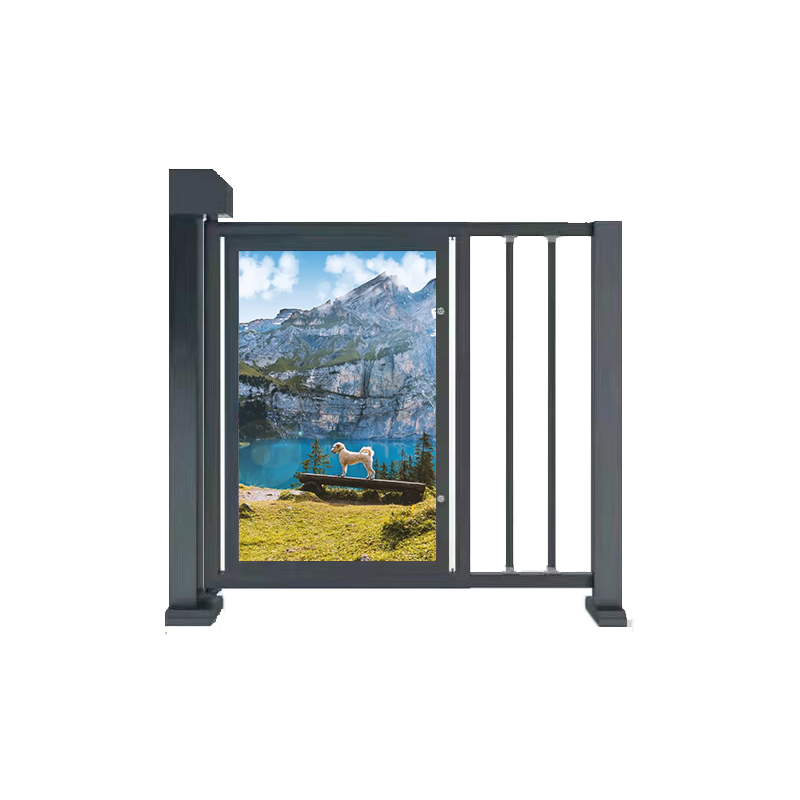 Secure Access Control: Our revolving advertising gate with manually adjustable swing access control and widened aisle – the revolving gate swing door – provides a secure entrance and exit point for your facility, ideal for high-traffic areas.