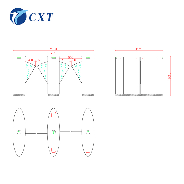 Elliptical brushless wing gate