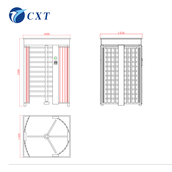 Luxury Fully Automatic Full-Height Rotary Turnstile
