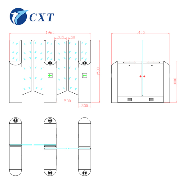 Glass Sliding Turnstile CXT-PY510YX - 图片 8